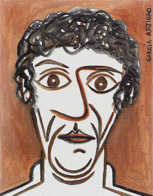 RETRATO DE HOMBRE DE PELO RIZADO