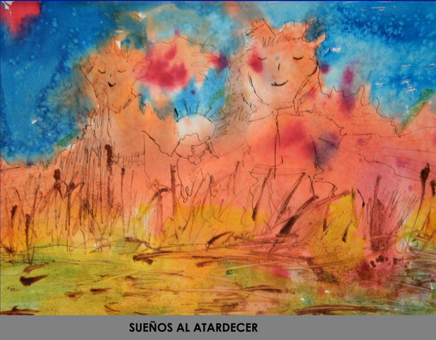 sueños al atardecer Watercolour Paper Others