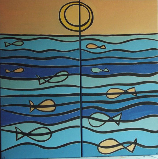 Mar I Acrylic Canvas Marine Painting