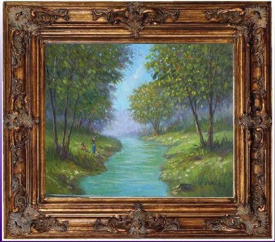 riachuelo 2 Oil Canvas Landscaping