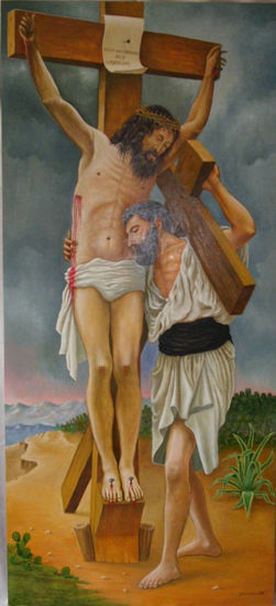 crucificado Oil Panel Landscaping