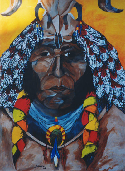 Alma nativa Acrylic Paper Portrait