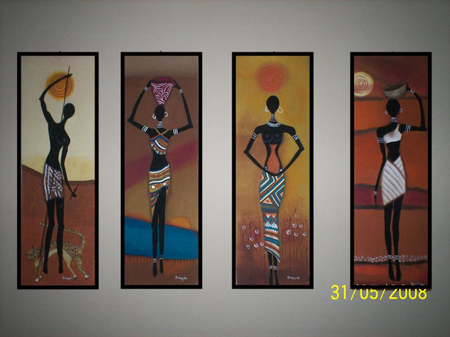 Faenas africanas Oil Canvas Landscaping