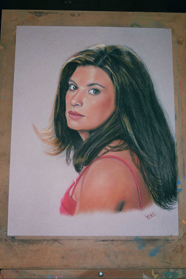 Chica al pastel Pastel Papel Retrato