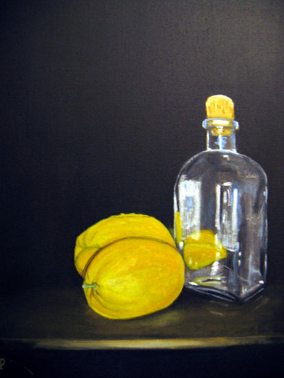 Tres limones Acrylic Canvas Still Life Paintings