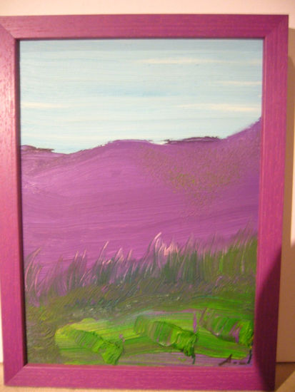 los verdes bajo el lila Oil Canvas Landscaping