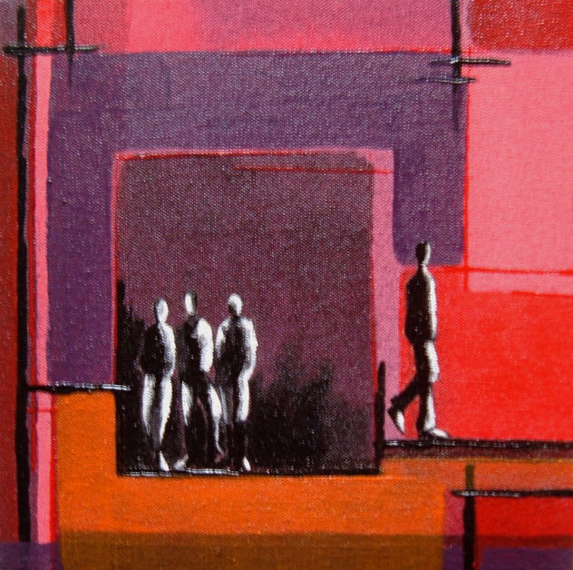 AHI VA ... acrilico sobre lona. 26.5 x 27 cms. 2008