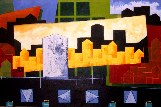 EXPANSION.acrilico sobre lona.130 x 85 cms. 2008 