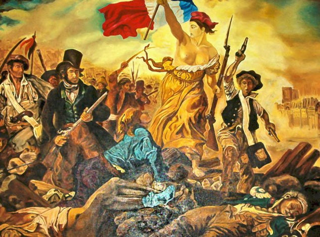 LA LIBERTAD..(de E. Delacroix ) Óleo Lienzo Otros