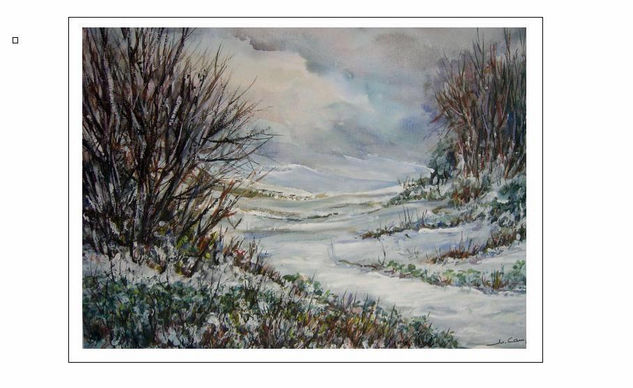 nieva en la montaña Watercolour Paper Landscaping