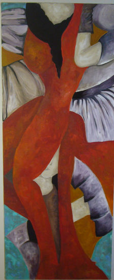 lady in red Oil Canvas Figure Painting