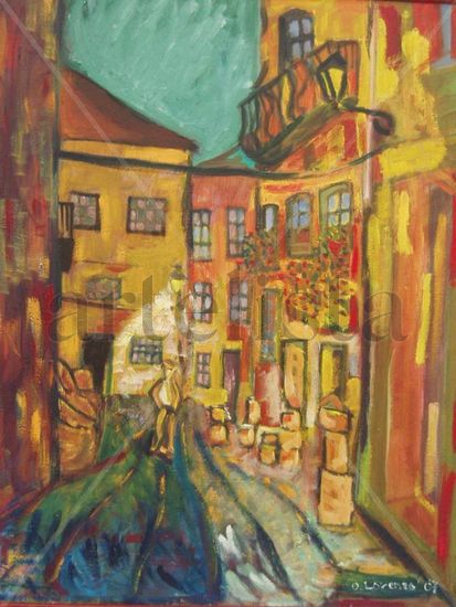 vigo-calle de los cesteros Oil Canvas Landscaping