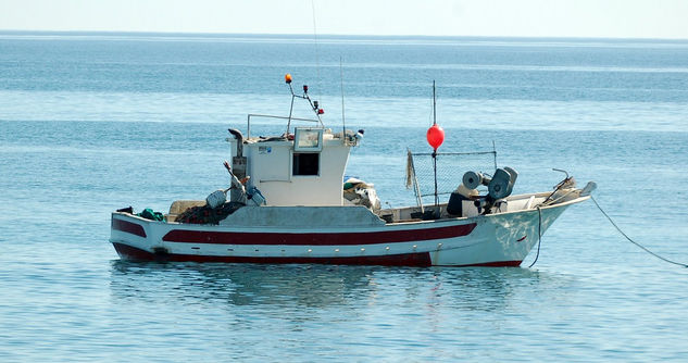 Barco Pesquero Óleo Lienzo Paisaje