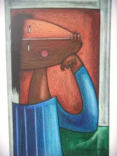 "sin titulo" Pastel Paper Figure Painting