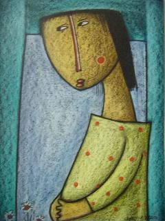 "sin titulo" Pastel Paper Figure Painting