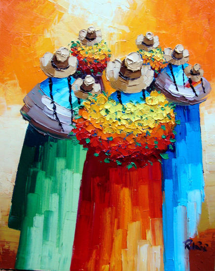 cholitas Óleo Lienzo Otros