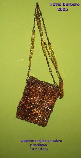 Cigarrera cobre y acrílico
