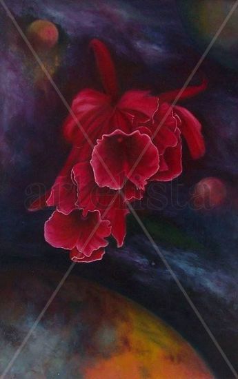 De la serie ORQUIDEAS Oil Canvas Floral Painting