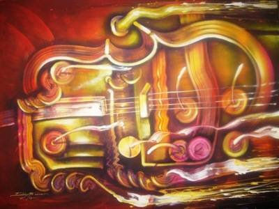 violin Acrylic Canvas Landscaping