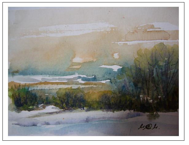 invierno/Asturias/ Watercolour Paper Landscaping