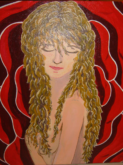 LA VENUS EN ROSE Acrylic Canvas Nude Paintings