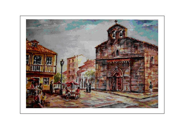 Plaza Sabugo/Aviles Watercolour Paper Landscaping