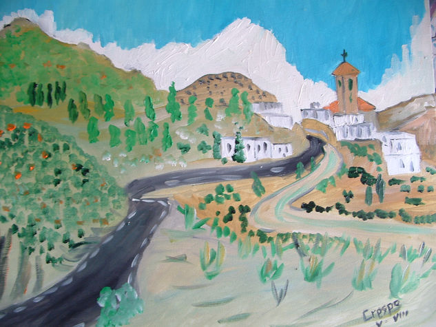 Lucainena de Darrical ,Alpujarra de Almería Oil Canvas Landscaping