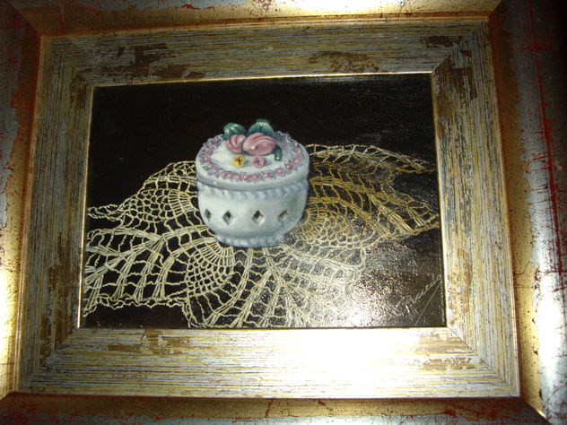 JOYERO ( oleo en tabla pintado del natural)