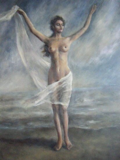 BAILANDO CON EL VIENTO Oil Canvas Nude Paintings