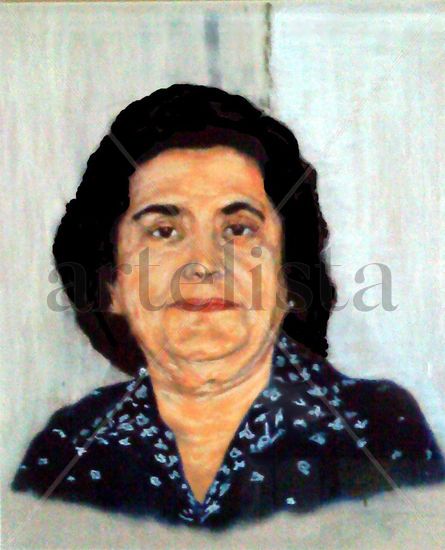 Encarna (Mi Madre) Pastel Paper Portrait