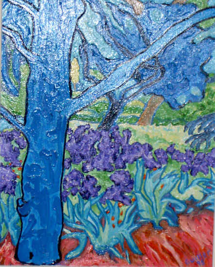 Arbol azul Oil Canvas Others