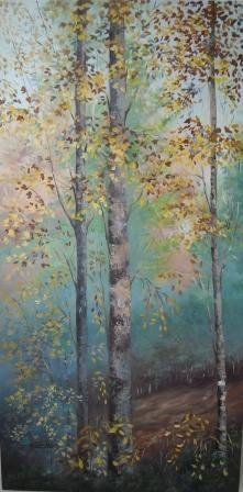 Bosque en otoño Oil Canvas Landscaping