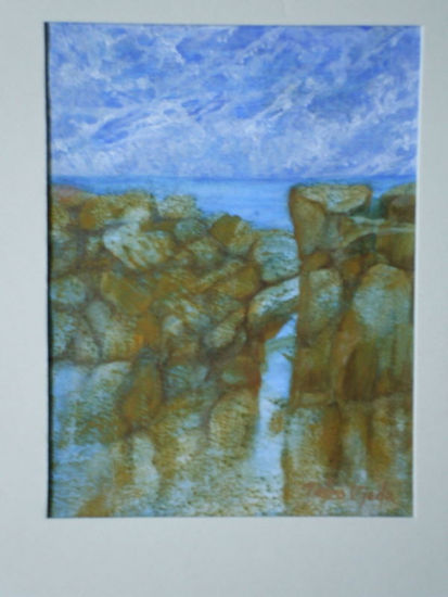 el mar,las rocas Acrylic Paper Landscaping