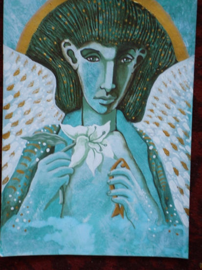 angel Gabriel Acrylic Paper Portrait