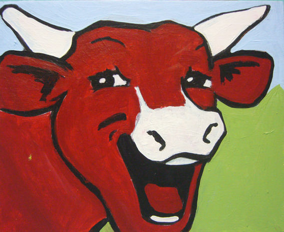 la vaca que rie Oil Canvas Landscaping