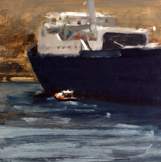 Prácticos III Acrylic Panel Marine Painting