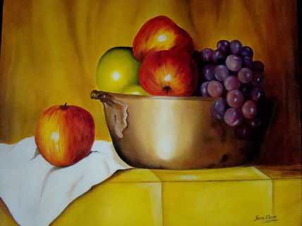 Bodegon con uvas