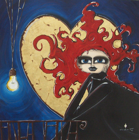 Del otro lado del corazón Mixed media Canvas Figure Painting