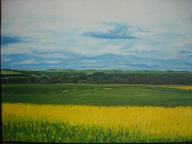 AMARILLO Y VERDE Oil Canvas Landscaping