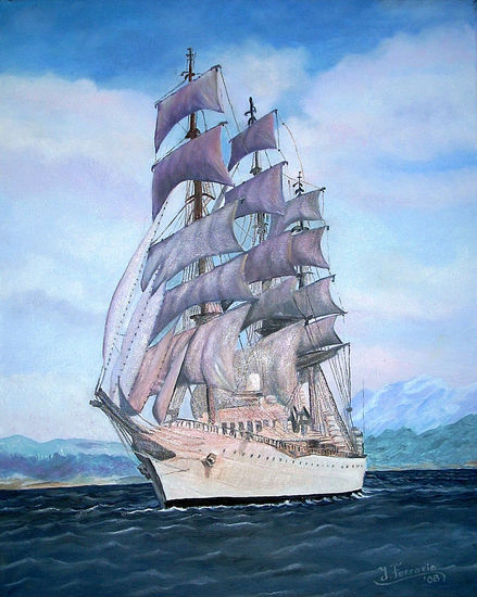 Fragata Libertad Oil Canvas Marine Painting