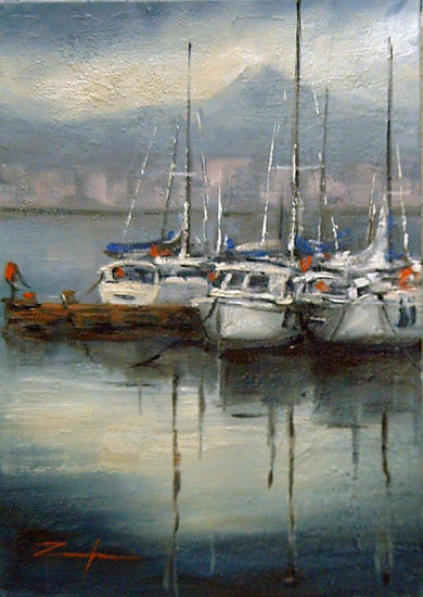 VELEROS Oil Canvas Marine Painting