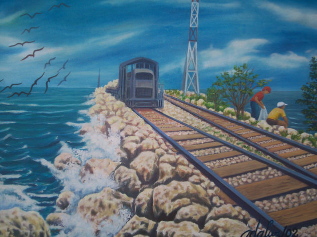 Bocas de Ceniza (Barranquilla) Acrylic Canvas Landscaping