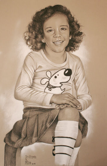 RETRATO DE NIÑA Carboncillo