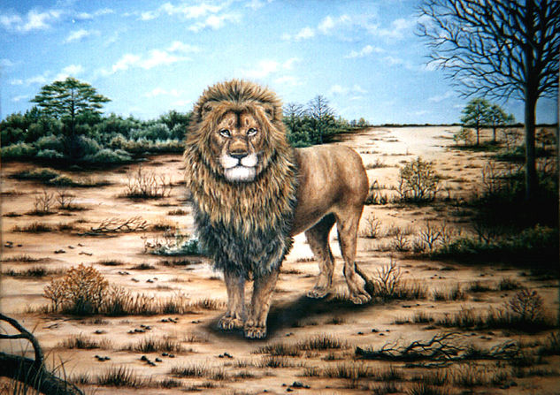 Sin título Oil Canvas Animals