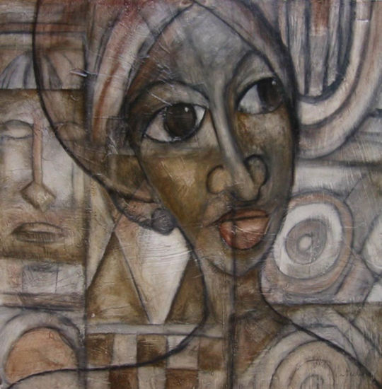 Africana Mixed media Canvas Portrait