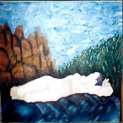 mujer dormida Oil Canvas Others