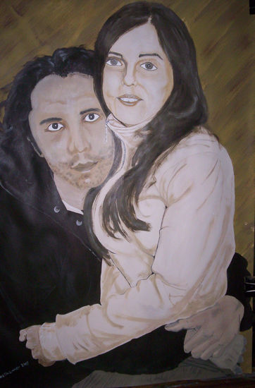 Juntos Acrílico Cartulina Retrato