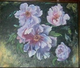 Flores -Begonias Oil Canvas Floral Painting