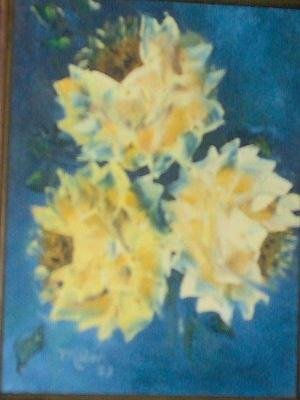 Rosas  Amarillas Oil Canvas Floral Painting