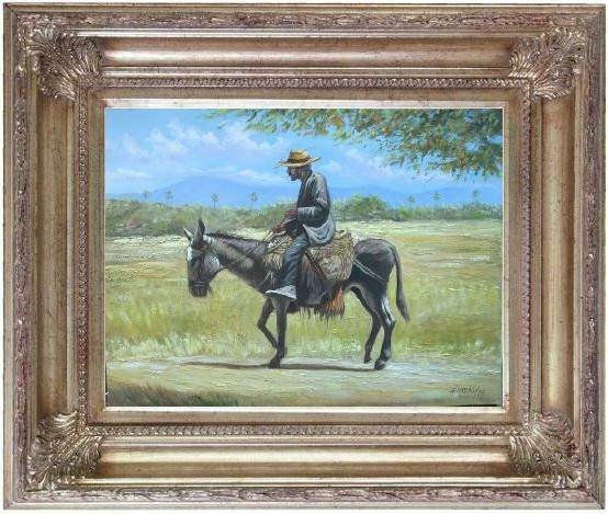 campesino en un mulo